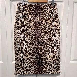 Elie Tahari Animal Print Midi Skirt Size Size‎ 12